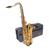 Saxofone Tenor Dominante Bb Profissional Dourado