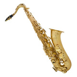 Saxofone Tenor Laqueado Dourado Afinação Em