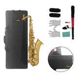 Saxofone Tenor Shelter Laqueado Sft6435l Com Case Cor Dourado