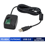 Scanner Biométrico Usb Cis/futronic Preto Fs-80h