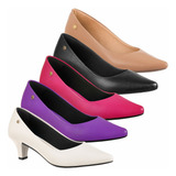 Scarpin Feminino Sapato Bico Fino Salto