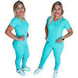 Scrub Hospitalar Pijama Cirúrgico Feminino Malha