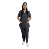 Scrub Pijama Cirúrgico Feminino Jogger Acinturado Gabardine