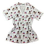 Scrubs Blusa Estampada-enfermagem-medicina-cuidadora