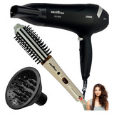 Secador De Cabelo Potente 2100w Difusor E Escova Alisadora