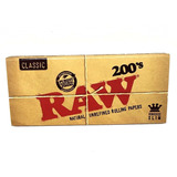 Seda Raw Slim Classica King Size Com 200 Sedas Natural 