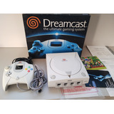 Sega Dreamcast Americano Na Caixa . Higienizado Com Mod Bateria, Manuais , Console Top