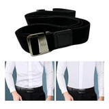 Segura Camisa Ajustavel Cinto Elástico Masculino Social Slim Cor Preto