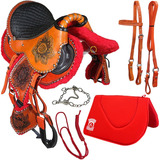 Sela Australiana Infantil Manta Country Cabresto Freio Inox