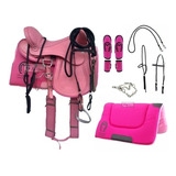 Sela Australiana Rosa 15 Completa+manta+ Freio Inox