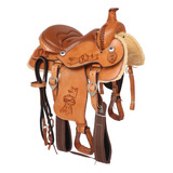Sela Cavalo Quarto De Milha Couro Completa Luxo Especial