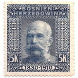Selo 60 Bósnia Herzegovina 1910 Imperador Franz Joseph Novo