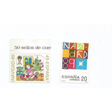 Selo Espanha,série Natal 1989,yvert 2651/52,mint.ver Descr.