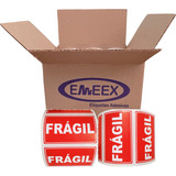 Selo Frágil 100x60 - Papel Couche Adesivo - 5.000 Etiquetas