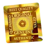 Selo Holográfico Original Segurança Dourado 1.5x1.5cm 500un