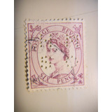 Selo Inglaterra - Rainha Elizabeth Il - 6 Pence - 1955 /1957