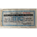 Selo Instituto Nacional Do Cinema Inc Ticket Cinéfilo Antigo