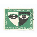 Selo Itália,selo Da Série 10°fest Dois Mundos 1967.u.descr.