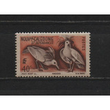 Selo Nova Caledônia animais fauna kagu 1948 novo ver Descr