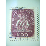 Selo Portugal - 1 Escudo - Regular - Caravela - 1948/1949