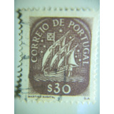 Selo Portugal - 30 Cent - Regular - Caravela - 1943