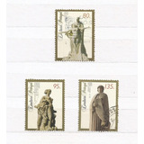 Selo Portugal,3 Selos Série Esculturas 3, 1995,usados.