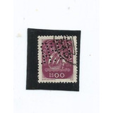 Selo Portugal,selo S.caravela 1e 1948,yvert 708,c/perfins,u.