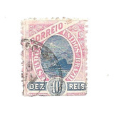 Selo Postal Antigo Brasil Republica - 1896 - 10 Réis - F19