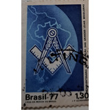 Selo Postal Brasil 77 Cinquentenário Fundação