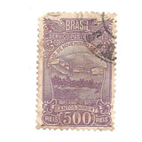 Selo Postal Circulado 14 Bis Santos Dumont 500 ´réis - F01