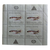 Selos Argentina - 5 Folhas Peixes De Água Doce - 1989