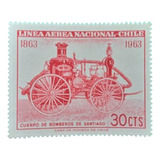 Selos Chile - Centenário Corpo De Bombeiros Santiago - 1963