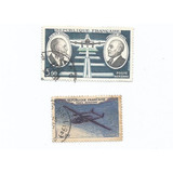 Selos Da França,2 Selos Tema /aviação,usado.ver Descr.