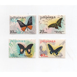Selos Das Filipinas,série Fauna Insetos Borboletas