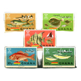 Selos De Gana África Fauna Aquática Peixes Marinhos - L.2347