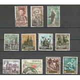 Selos Espanha,lote Com 11 Selos Antigos Diferentes Usados.