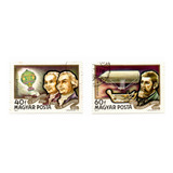 Selos Hungria 1977 - Magyar Posta Homenagem Aos Inventores