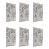 Selos Transparentes Para Fabricação De Cartões, 6 Peças Deco