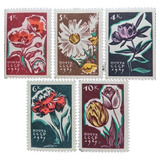 Selos União Soviética - Série Flores - 1965