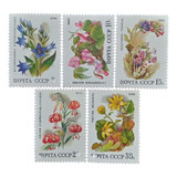 Selos União Soviética - Série Flores - 1988