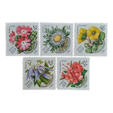 Selos União Soviética - Série Flores Dos Cárpatos - 1981