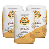 Sêmolas De Grano Duro Italiana Caputo 1kg Pack C/ 3 Un