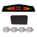 Sensor De Estacionamento Ré 4 Sensor Sinal Sonoro 22mm Prata