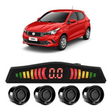 Sensor De Ré Estacionamento Preto 4 Pontos Fiat Argo