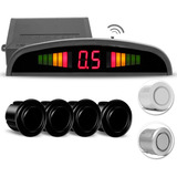 Sensor Estacionamento 4 Pontos Display Colorido Todas Cores Cor Preto Brilhante