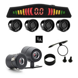 Sensor Estacionamento 4 Sensores Preto + Camera De Ré Barato