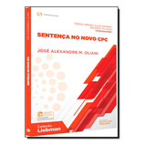 Sentença No Novo Cpc - Coleção Liebman, De José Alexandre M. Oliani. Editora Revista Dos Tribunais, Capa Dura Em Português