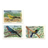 Série Completa Selo 1036-1038 Fauna Pássaros Brasileiros