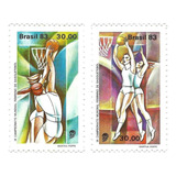 Série Completa Selo 1329-1330 Mundial Basquete Feminino 1983