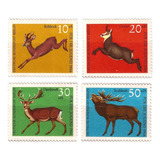 Série Completa Selo 253-56 Alemanha Berlin Alces Nativos